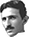 Portrait de Nikolas Tesla.  Aucun lien avec la société de Elon Musk.... miais le nom de Tesla fait bien sûr référence aux brevets et découvertes de Nikolas Tesla